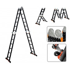 Лестница алюм. многофункц.4х6 ступ.(стрем.-332см,лестн.-690см) 17,0кг BLACK LINE STARTUL (ST9930-06)