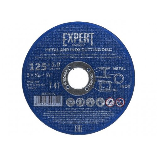 Круг отрезной 125х1.0x22.2 мм для металла и нерж. стали EXPERT STARTUL Круг отрезной 125х1.0x22.2 мм для металла и нерж. стали EXPERT STARTUL