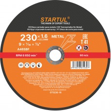 Круг отрезной 230х1.6x22.2 мм для металла STARTUL STANDART