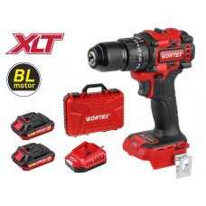 Аккум. ударная дрель-шуруповерт WORTEX BD 2030-1 Li в чем. XLT SET БЕСЩЕТ., 18 В, 55 Н*м, 2х2 А*ч