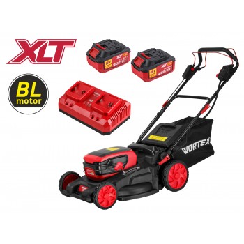 Газонокосилка аккум. WORTEX CLM 4536-4 в кор. XLT SET БЕСЩЁТ.ДВИГ., САМОХОД., 18В+18В, 2х4Ач акб
