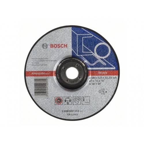Круг обдирочный 180х6x22.2 мм для металла BOSCH Круг обдирочный 180х6x22.2 мм для металла BOSCH
