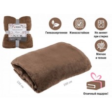 Покрывало флисовое 150x200 см., коричневое, серия Dream, PERFECTO LINEA