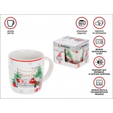 Кружка керамическая, в кор., 360 мл., WINTER TIME-4, PERFECTO LINEA