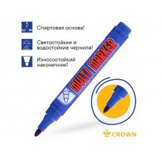 Маркер промышл. перманентный фетровый синий CROWN MULTI MARKER