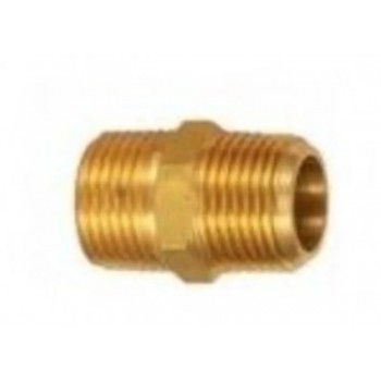Штуцер латунный с наружными резьбами 1/2''X 1/4''(конус)