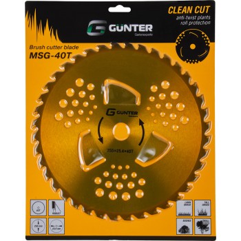 Нож для мотокосы 40 зуб. 255х1.3х25.4 мм GUNTER