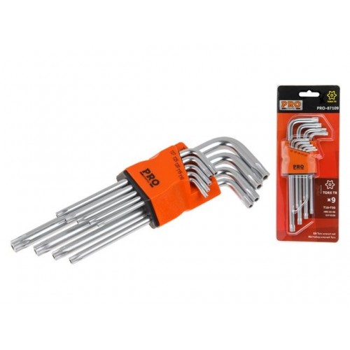 Набор ключей Torx T10-T50 9шт длинных PRO STARTUL (PRO-87109) Набор ключей Torx T10-T50 9шт длинных PRO STARTUL (PRO-87109)