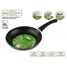 Сковорода ф 26х4.5 см, штамп., алюм., антиприг. покр., серия STARCOOK, черная, PERFECTO LINEA