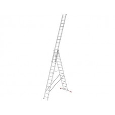 Лестница алюм. 3-х секц. 357/949/377см 3х14 ступ., 21,4кг PRO STARTUL (ST9942-14)