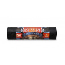 Мешки для мусора с завязками, 240 л, 5 шт, 