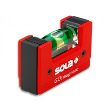 Уровень 68 мм 1 глазок пластм. GO! magnetik  (SOLA) Магнитный