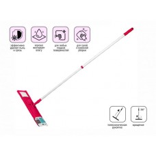 Швабра для пола с насадкой из микрофибры, фуксия, PERFECTO LINEA