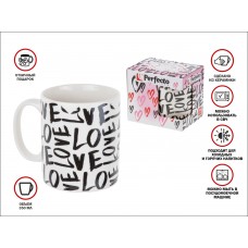 Кружка керамическая, в кор., 350 мл., LOVE-1, PERFECTO LINEA