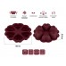Форма для выпечки, силиконовая, круглая на 6 сердец, 25 х 4.5 см, BURGUNDY, PERFECTO LINEA Форма для выпечки, силиконовая, круглая на 6 сердец, 25 х 4.5 см, BURGUNDY, PERFECTO LINEA