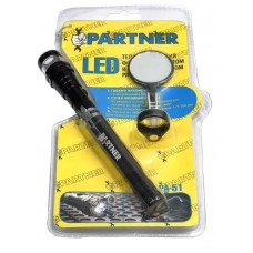 LED Телескопический фонарь с магнитом (3 светодиода+зеркало)