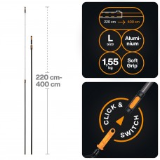 Черенок алюминиевый телескопический L 220-400см OneClick FISKARS