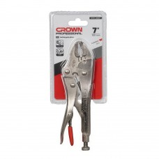 Зажим с фиксатором CROWN 180 мм изогнутые губки CPHPL-GRA07