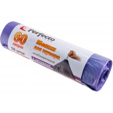 Мешки для мусора особопрочные с затяжкой, 60 л, 10 шт., PERFECTO LINEA