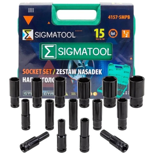 Набор головок глубоких 15пр.1/2'' (6-гр.)(8, 10,12-17,19,21,22,24,27,30,32мм), в пласт.кейсе Набор головок глубоких 15пр.1/2'' (6-гр.)(8, 10,12-17,19,21,22,24,27,30,32мм), в пласт.кейсе