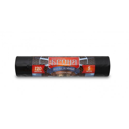Мешки для мусора с завязками, 120 л, 5 шт, Мешки для мусора с завязками, 120 л, 5 шт,