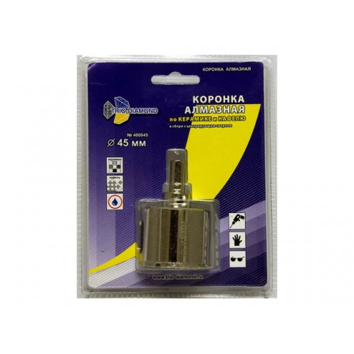 Коронка алмазная d 45 мм по керамике и кафелю TRIO-DIAMOND Коронка алмазная d 45 мм по керамике и кафелю TRIO-DIAMOND