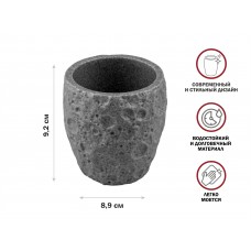 Стакан для зубных щеток MOON STONE, серый, PERFECTO LINEA