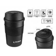 Термокружка для кофе, 380 мл, нержавеющая сталь, black, PERFECTO LINEA