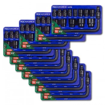 ( 10 K-T ) Набор головок ударных 15пр. 1/2''(6-гр.) (10,12, 13, 14, 15, 17, 19, 21, 22, 24, 27, 30, 32мм) в ложементе