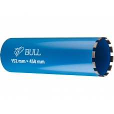 Коронка алмазная d 152мм железобетон BULL, L450мм, 1 1/4
