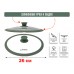 Крышка стеклянная, 260 мм, с силиконовым ободом, круглая, NATURAL GREEN, PERFECTO LINEA
