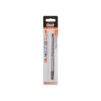 Сверло по бетону  6х150мм шестигр. GEPARD (GP0226-150)
