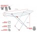 Сушилка для белья напольная, 18м, серия Stella, бело-красная, PERFECTO LINEA