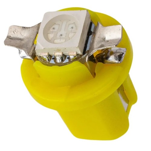 Лампочка светодиодная T8.5-5050-1SMD 12v желтая Лампочка светодиодная T8.5-5050-1SMD 12v желтая