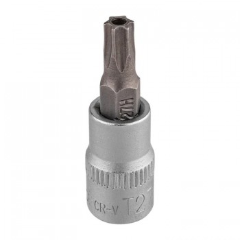 Головка-бита TORX 1/4'', T27H c отверстием