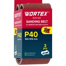 Шлифлента 100x914 мм P40 бесконечная 3 шт. для станка WORTEX GM 1528