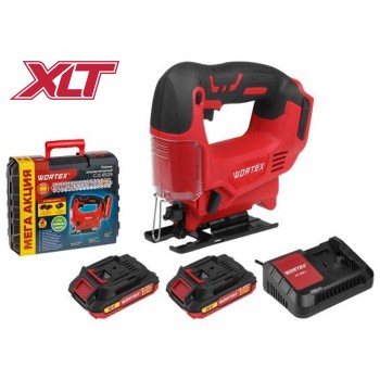 Аккум. лобзик WORTEX CJS 6529 в чем. ALL1 XLT SET 18 В, 0-2900 об/мин, 65 мм, 2х2 А*ч