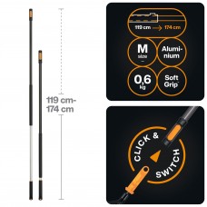 Черенок алюминиевый телескопический М 119-174см OneClick FISKARS