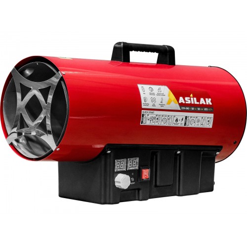 Нагреватель воздуха газовый ASILAK SLG-50000T прям., 50 кВт, термостат, переносной Нагреватель воздуха газовый ASILAK SLG-50000T прям., 50 кВт, термостат, переносной
