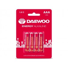 Батарейка AAA LR03 1,5V alkaline BL-4шт DAEWOO ENERGY