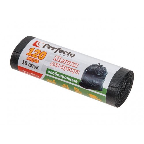 Мешки для мусора особопрочные, 120 л, 10 шт., PERFECTO LINEA Мешки для мусора особопрочные, 120 л, 10 шт., PERFECTO LINEA