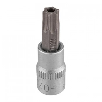 Головка-бита TORX 1/4'', T40H c отверстием