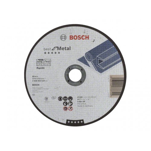 Круг отрезной 180х1.6x22.2 мм для металла Best BOSCH Круг отрезной 180х1.6x22.2 мм для металла Best BOSCH