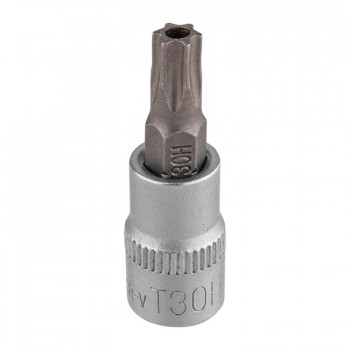 Головка-бита TORX 1/4'', T30H c отверстием