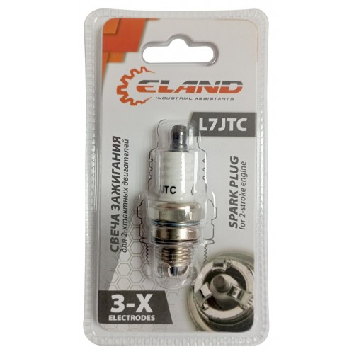 Свеча для бензотриммера/бензопилы ELAND SPARK-05 (L7JTC, 3 ELECTRODES, BLISTER, ТАЙВАНЬ) Свеча для бензотриммера/бензопилы ELAND SPARK-05 (L7JTC, 3 ELECTRODES, BLISTER, ТАЙВАНЬ)