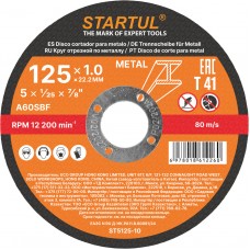 Круг отрезной 125х1.0x22.2 мм для металла STARTUL STANDART
