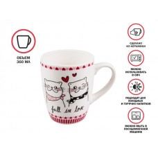 Кружка керамическая, 360 мл., LOVE KITTY-3, PERFECTO LINEA