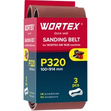 Шлифлента 100x914 мм P320 бесконечная 3 шт. для станка WORTEX GM 1528