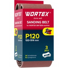 Шлифлента 100x914 мм P120 бесконечная 3 шт. для станка WORTEX GM 1528