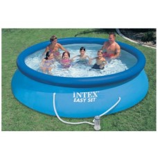Надувной бассейн Easy Set, 457х84 см + фильтр-насос 220 В, INTEX